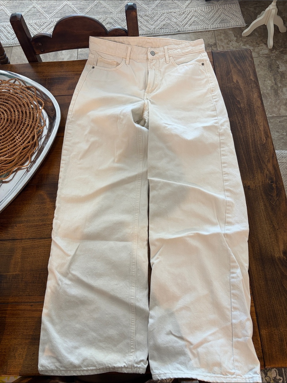 Wide Leg Cream Pants (tall length)